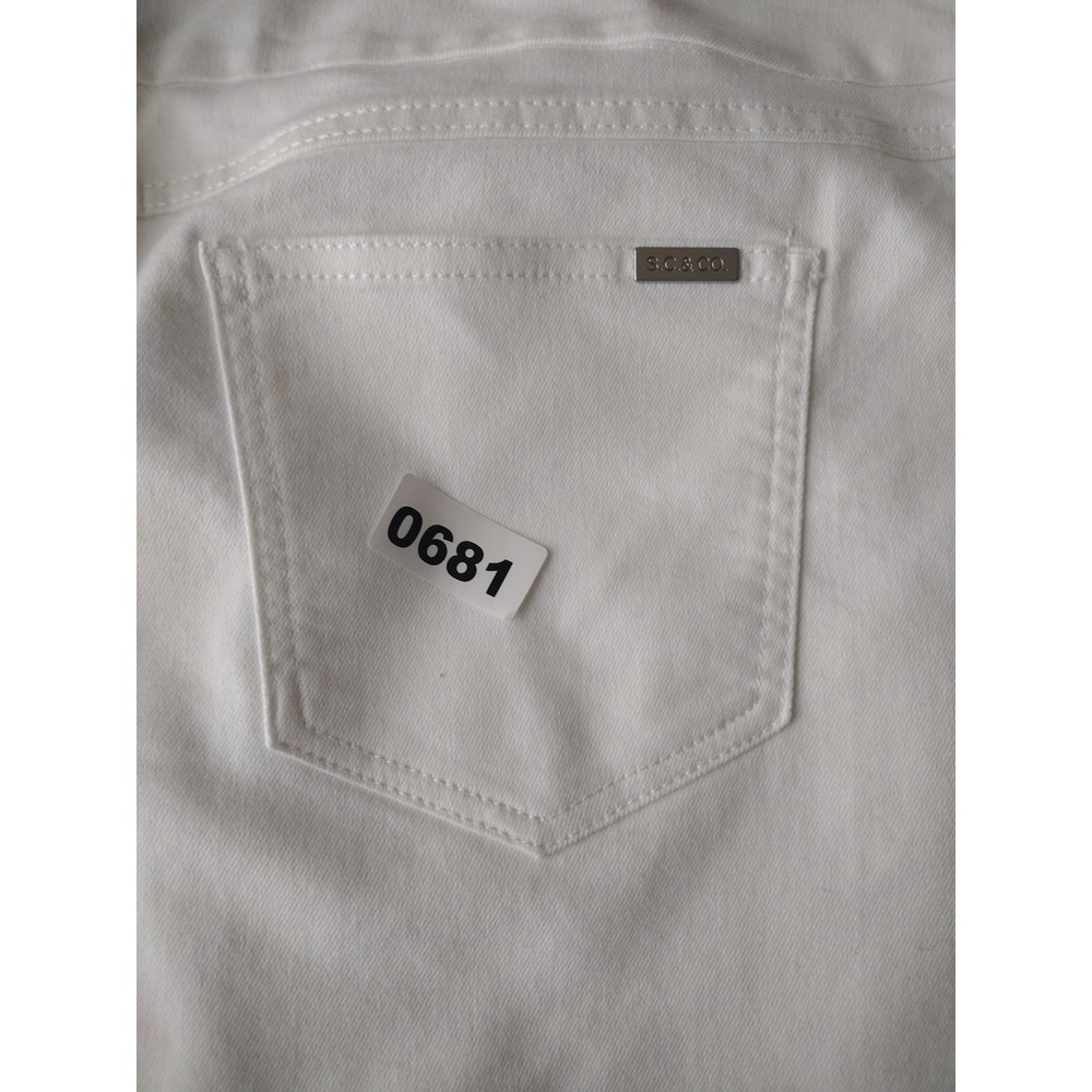 S.C. & Co Stork Women XXL White Denim Mini Pockets Casual Vacation Beach Resort - Picture 12 of 12